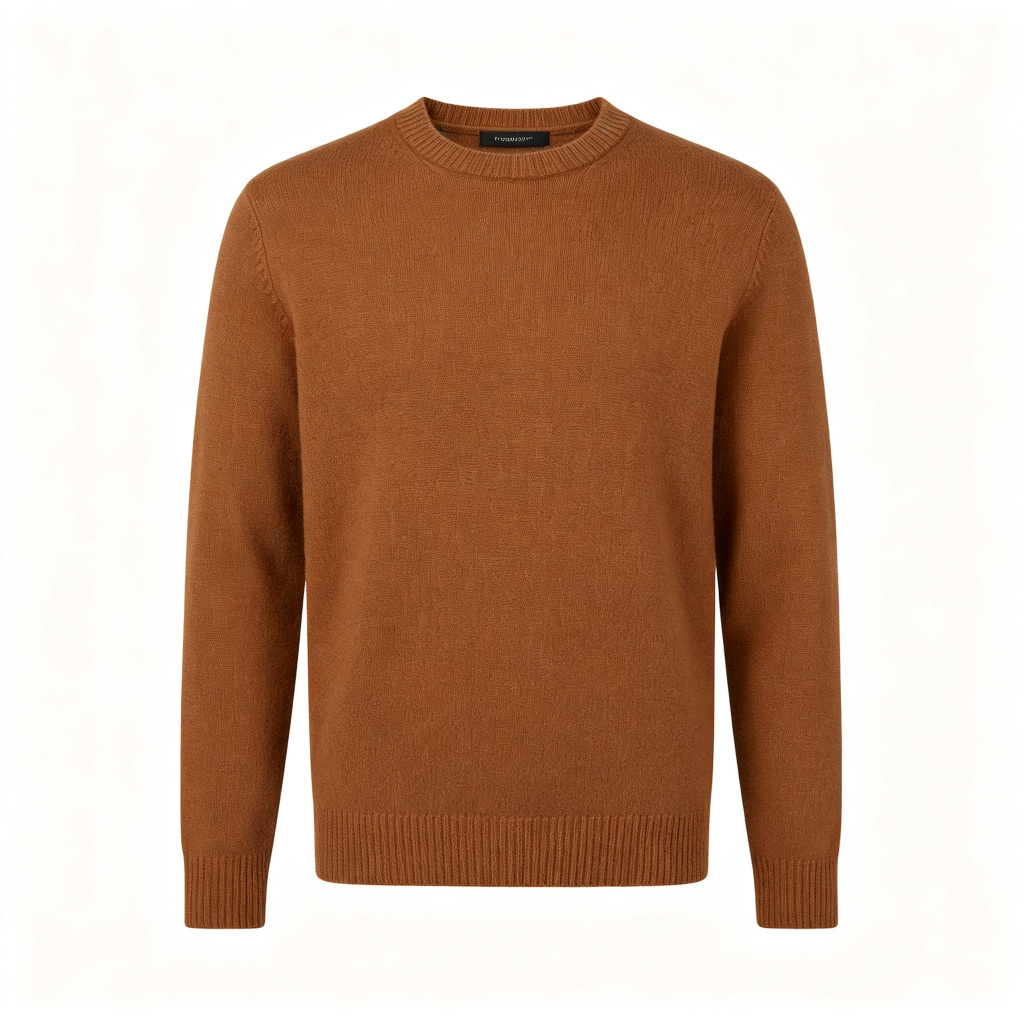 Coffee Crew Neck Knit Sweater – Bild 2
