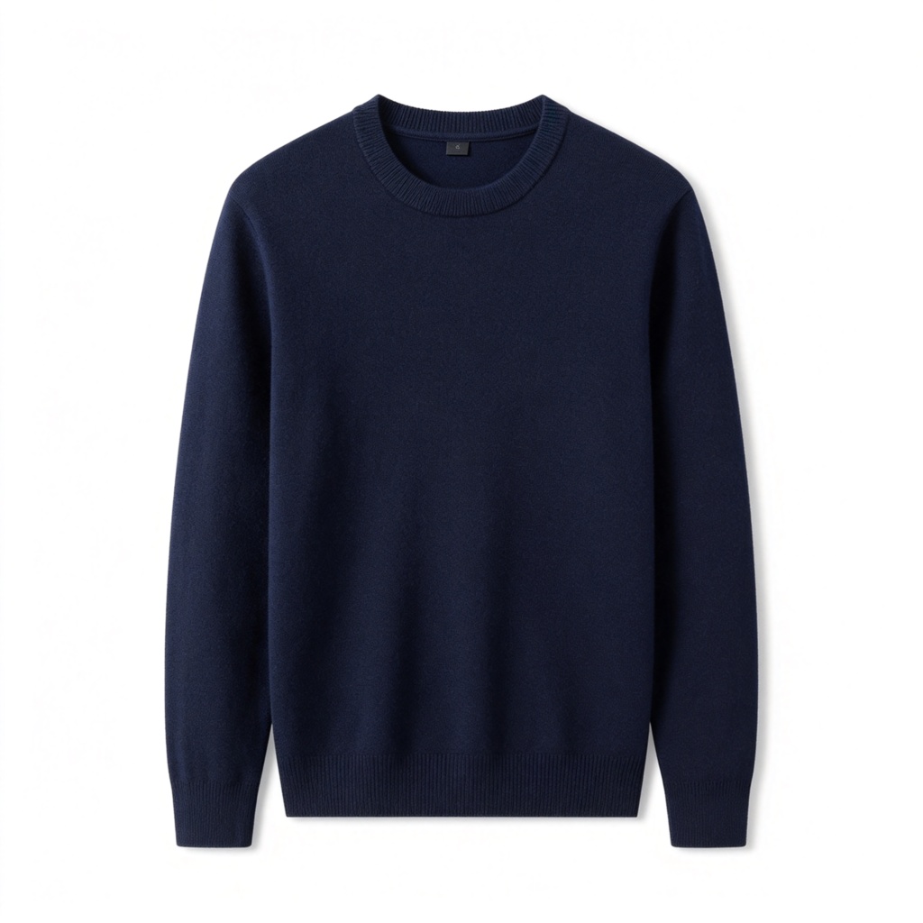 Navy Crew Neck Knit Sweater – Bild 2