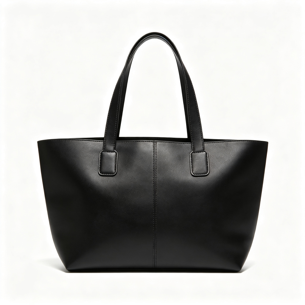 Black Leather Tote Bag – Bild 2