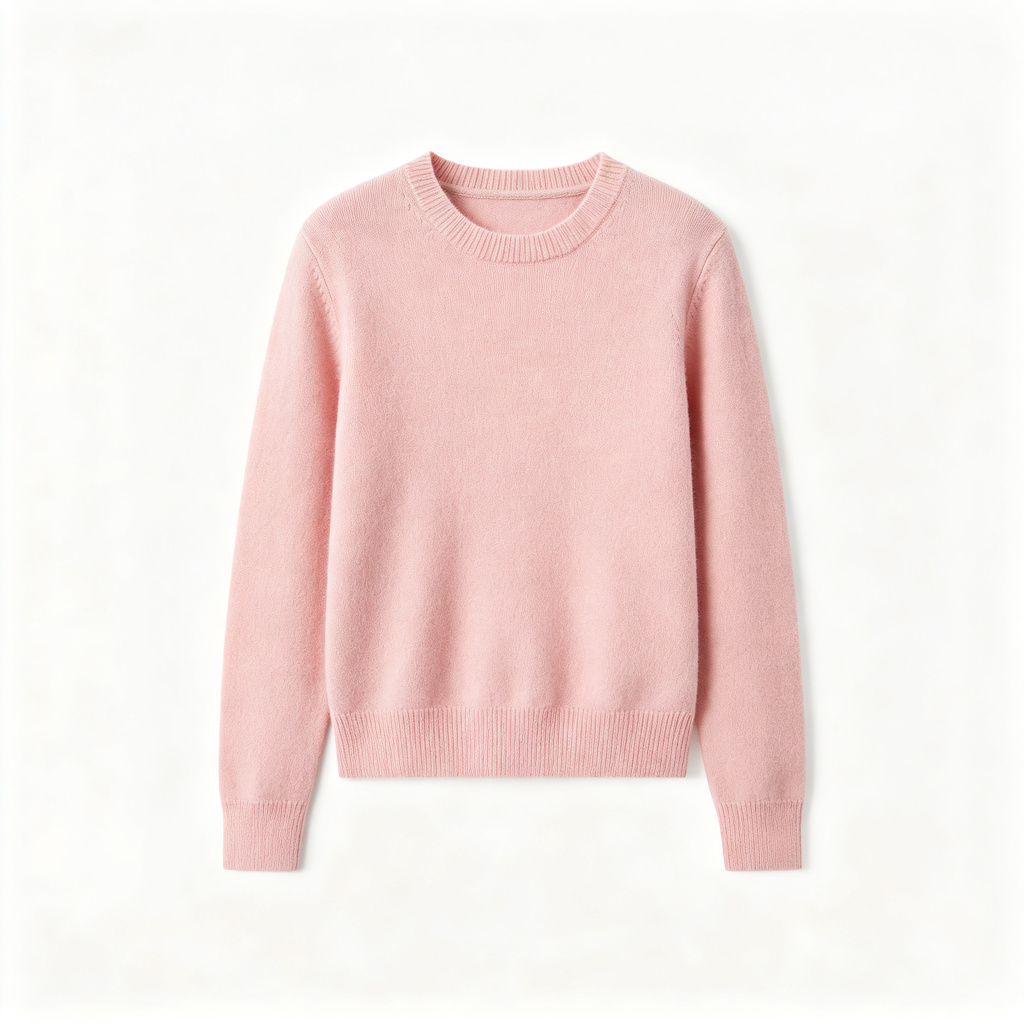 Pink Crew Neck Knit Sweater – Bild 2