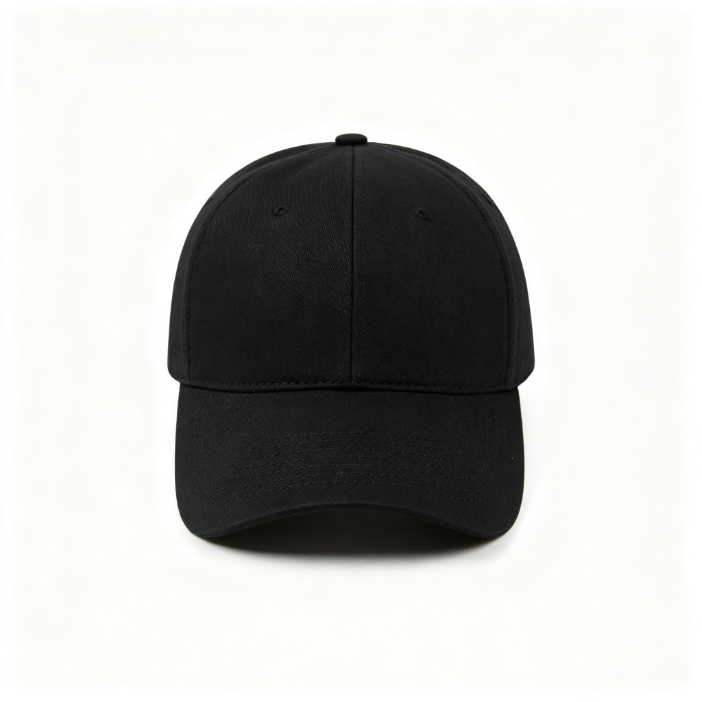 Black Cotton Baseball Cap – Bild 2