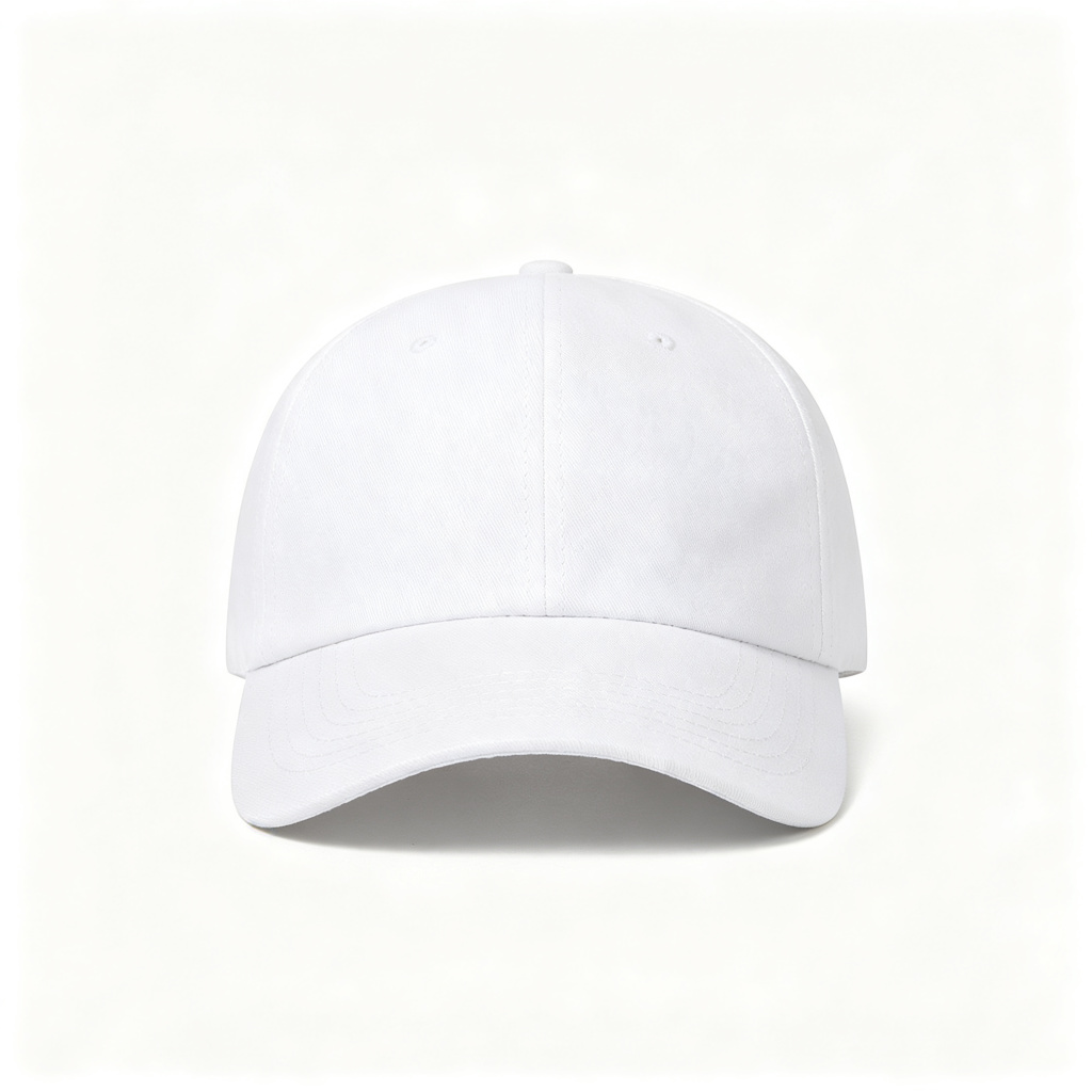 White Cotton Baseball Cap – Bild 2