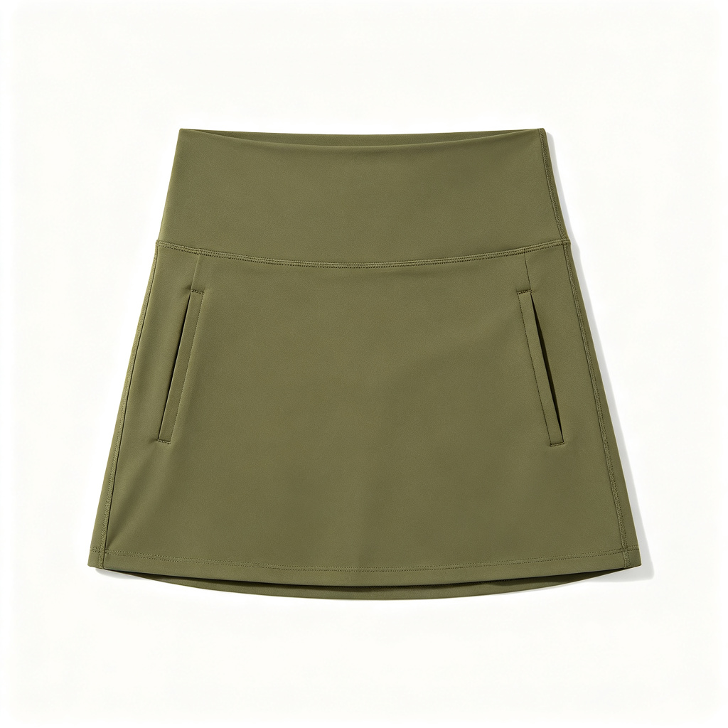 Olive Green High Waist Athletic Skort – Bild 2