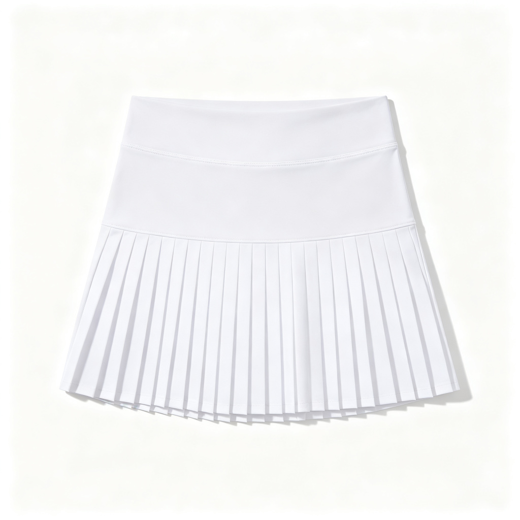 White Pleated Tennis Skirt – Bild 2