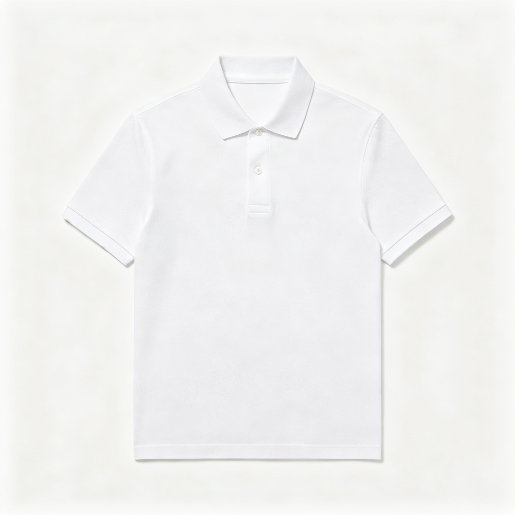 White Classic Short Sleeve Polo Shirt – Bild 2