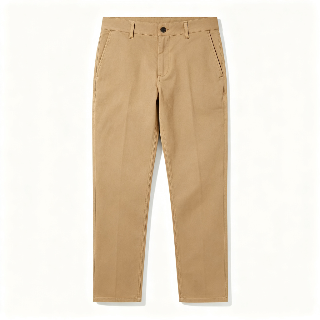 Khaki Straight Leg Chino Pants – Bild 2