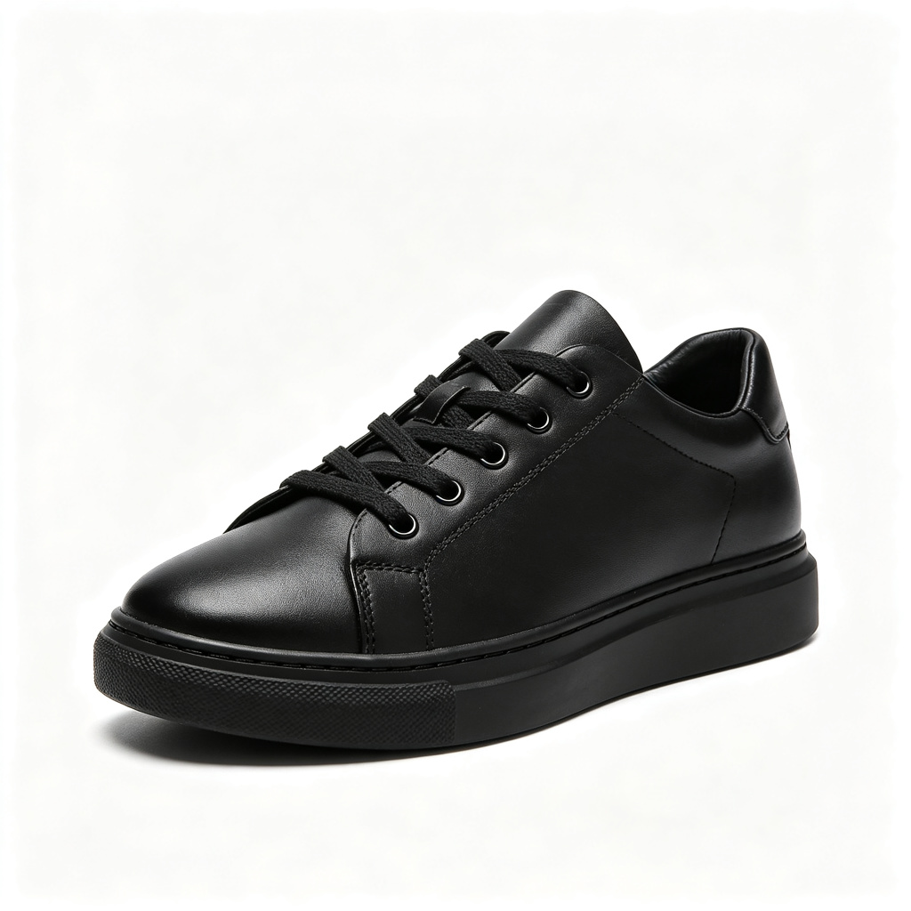 Black Leather Skate Shoes – Bild 2