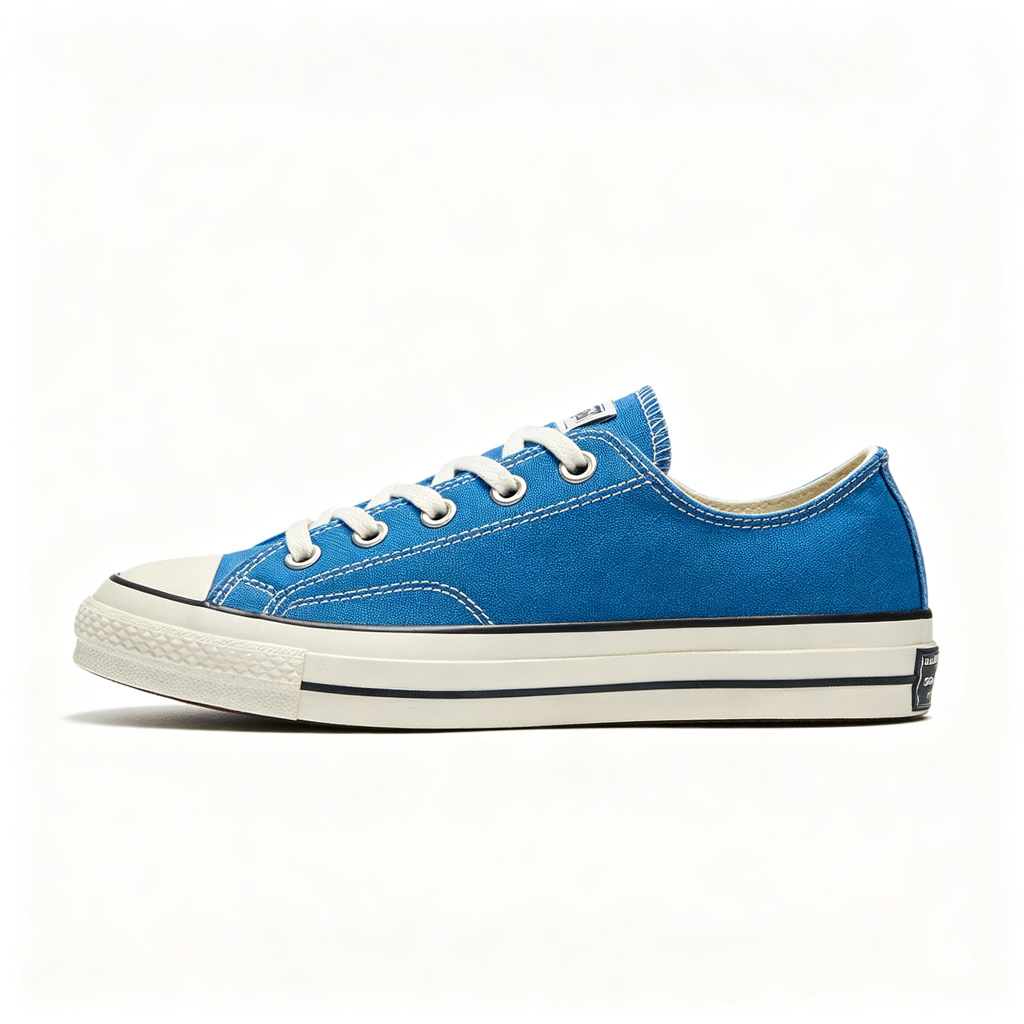 Blue Low Top Canvas Shoes – Bild 2