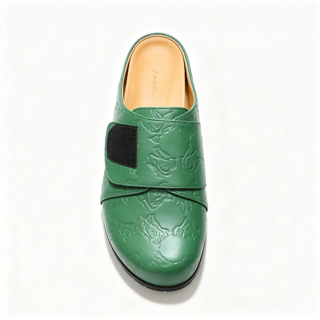 Green Embossed Mule Slides – Bild 2