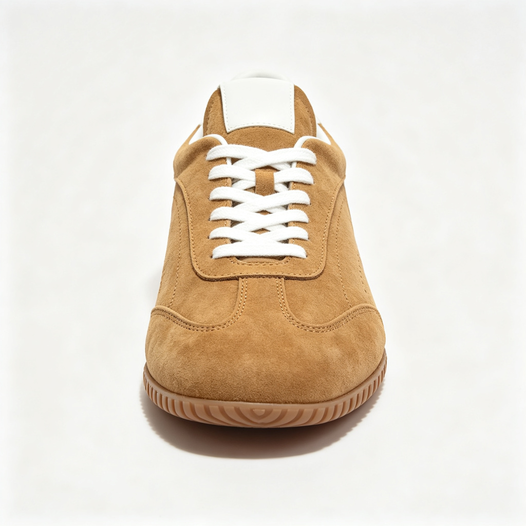 Camel Suede Retro Sneakers – Bild 2