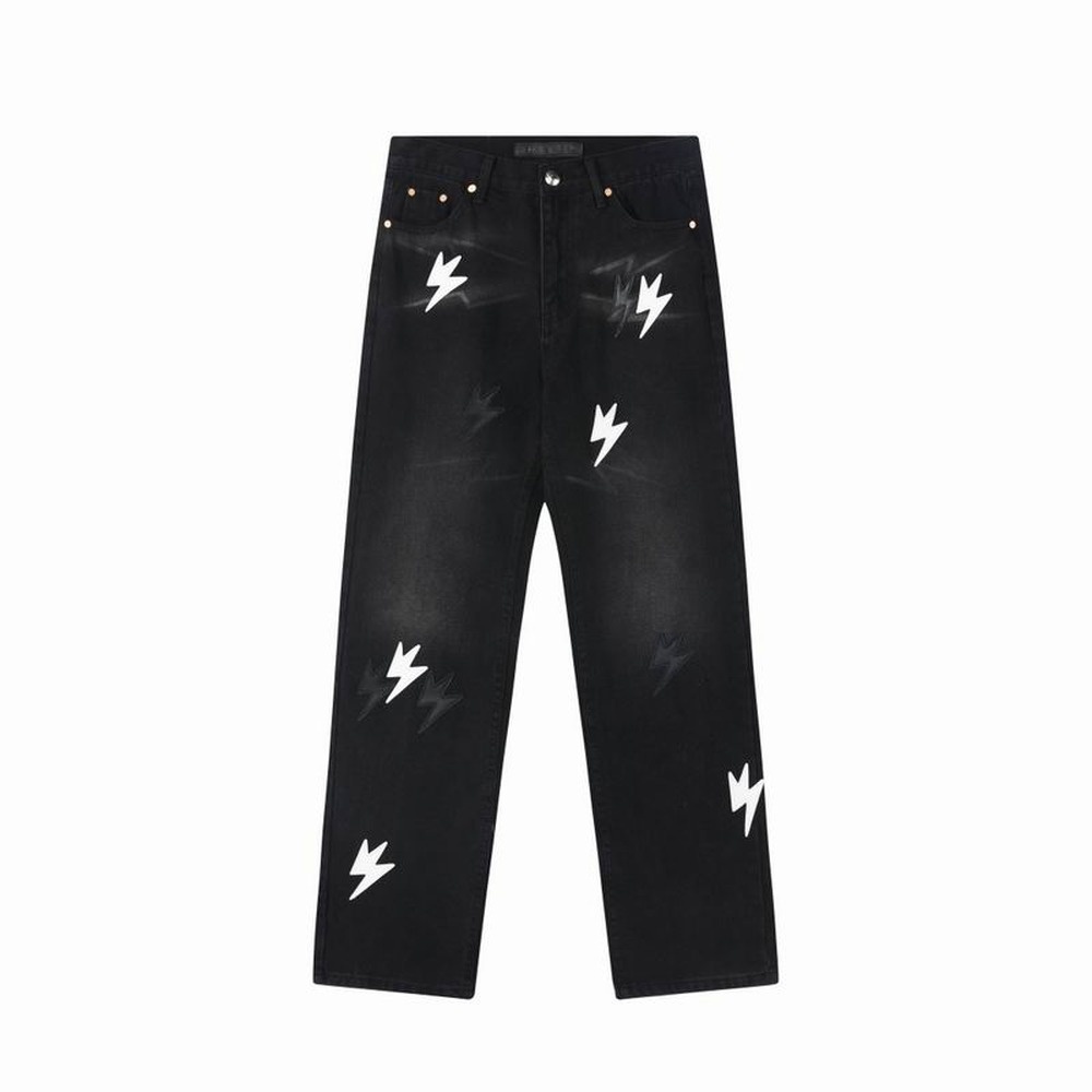 Black Washed White Lightning Straight Leg Jeans – Bild 2