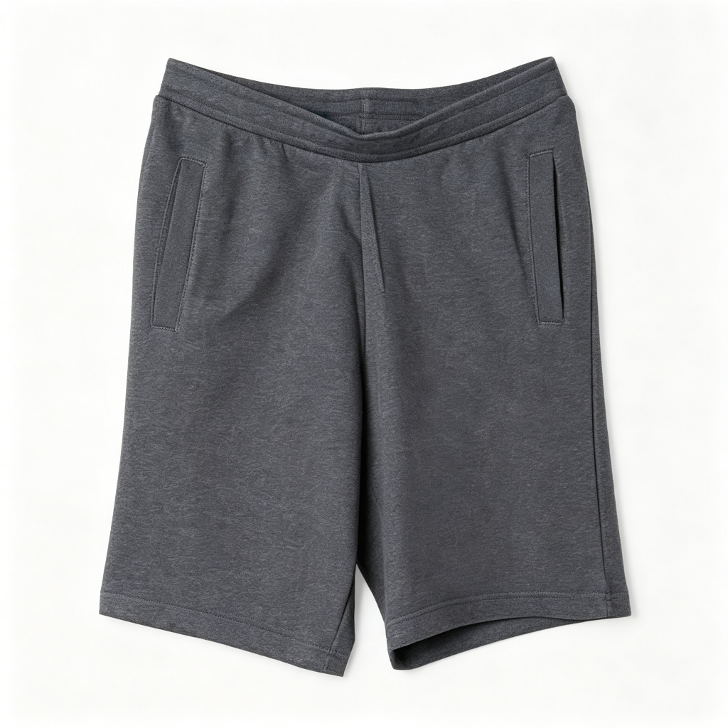 Dark Gray Cotton Casual Shorts – Bild 2