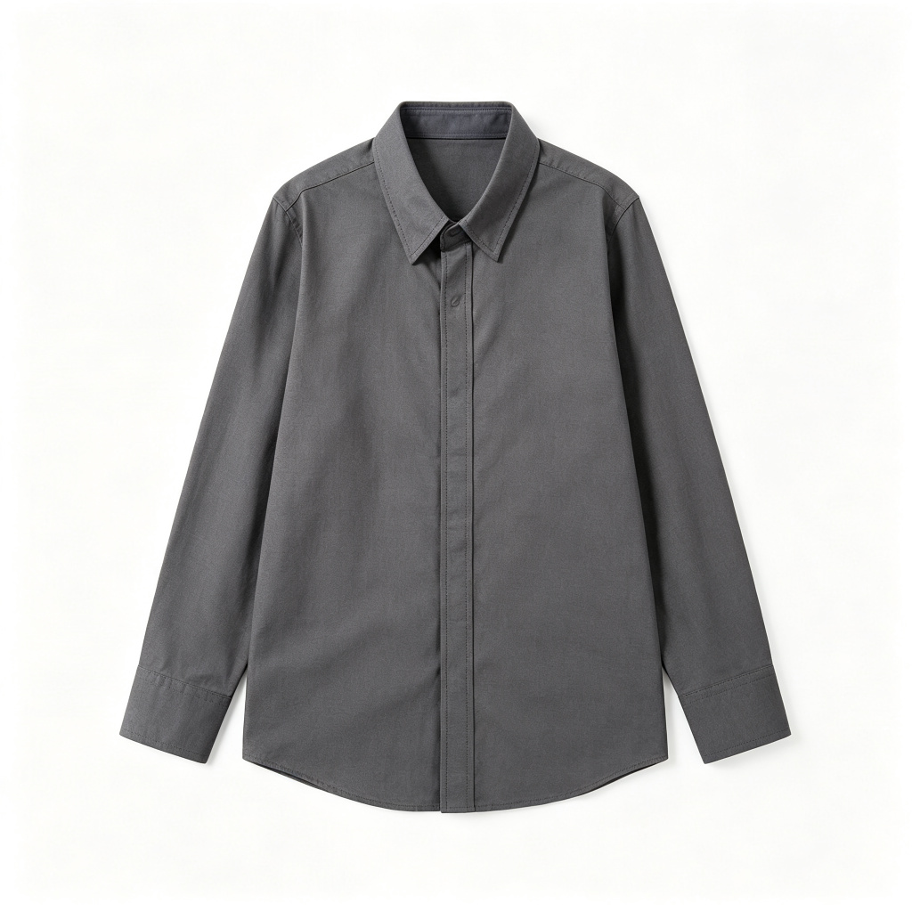 Dark Gray Long Sleeve Shirt – Bild 2
