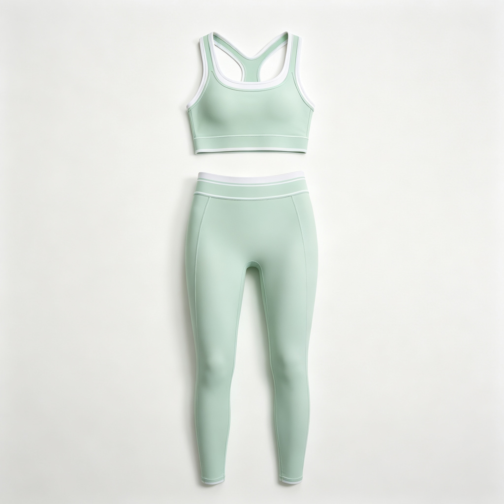Mint Green Camisole Pants Tracksuit Set – Bild 2