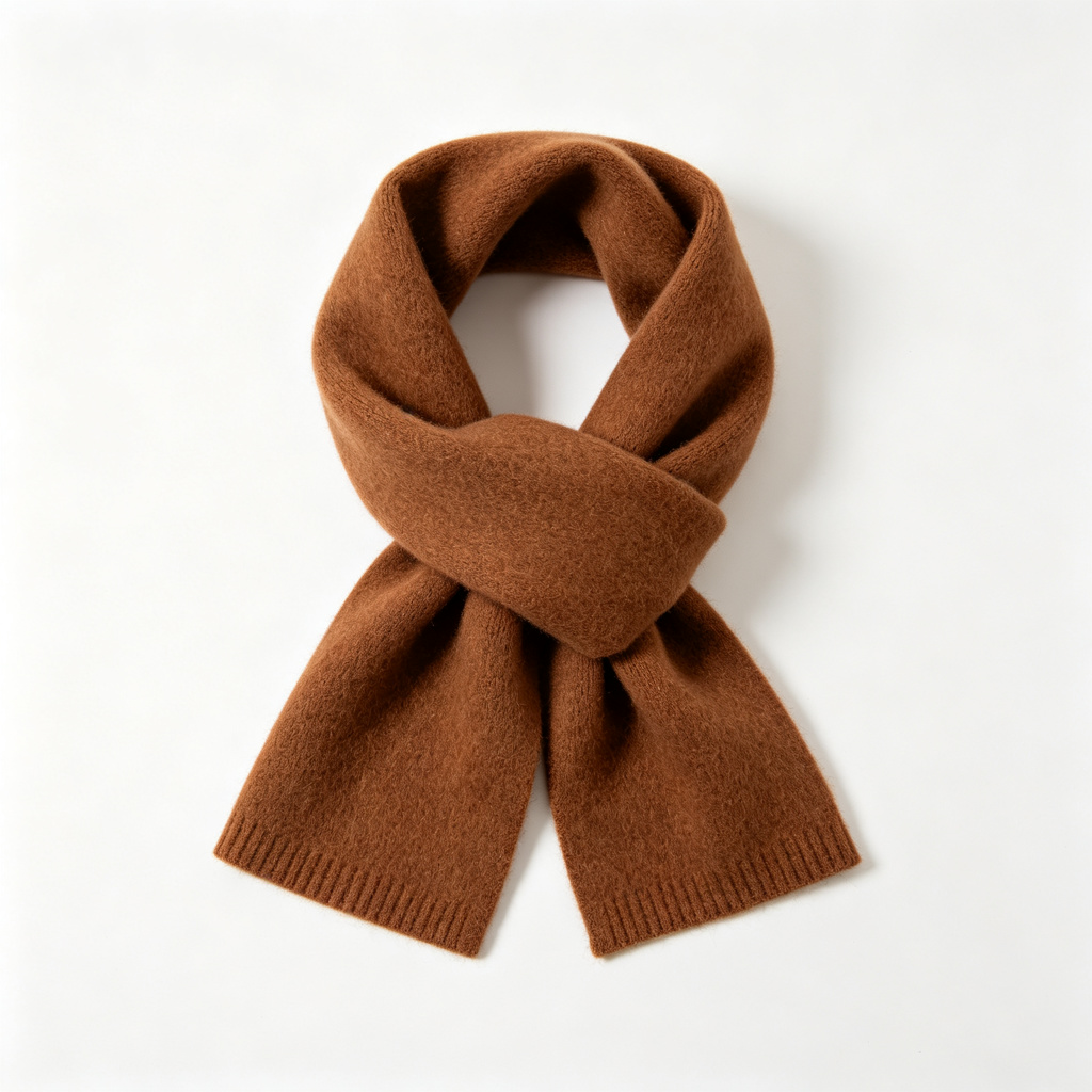 Brown Wool Scarf – Bild 2