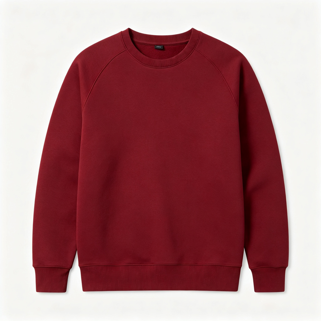 Burgundy Crew Neck Sweatshirt – Bild 2