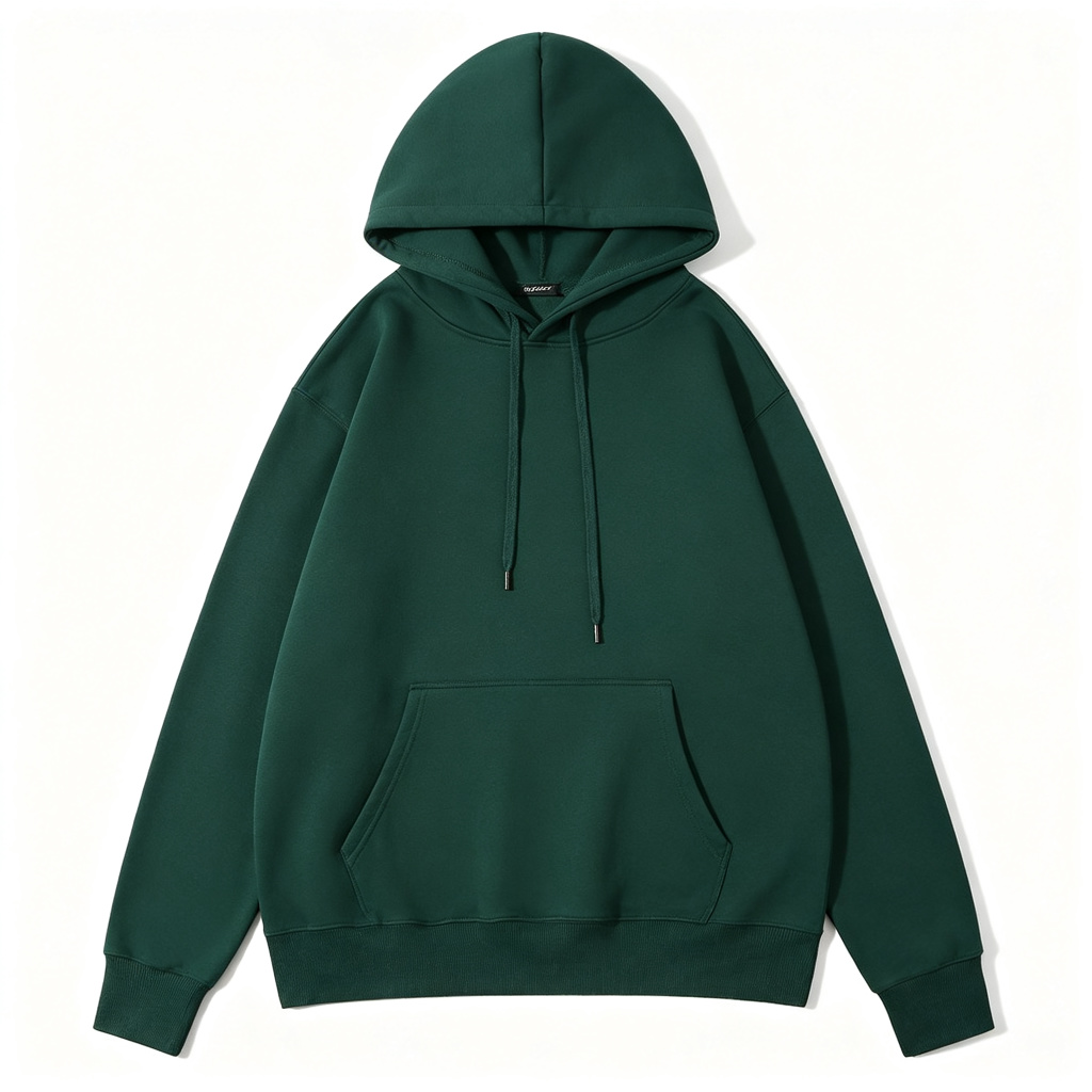 Dark Green Hooded Sweatshirt – Bild 2