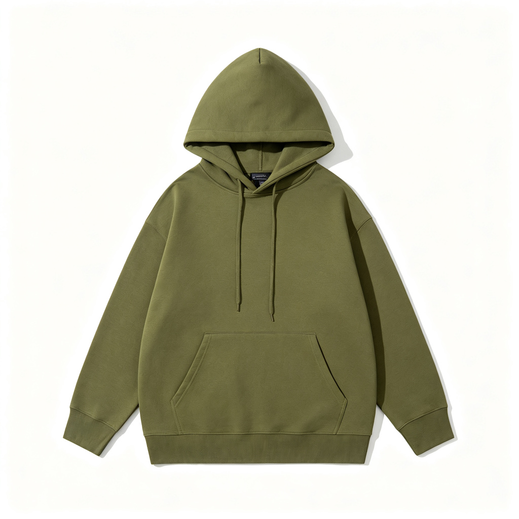 Olive Green Hooded Sweatshirt – Bild 2