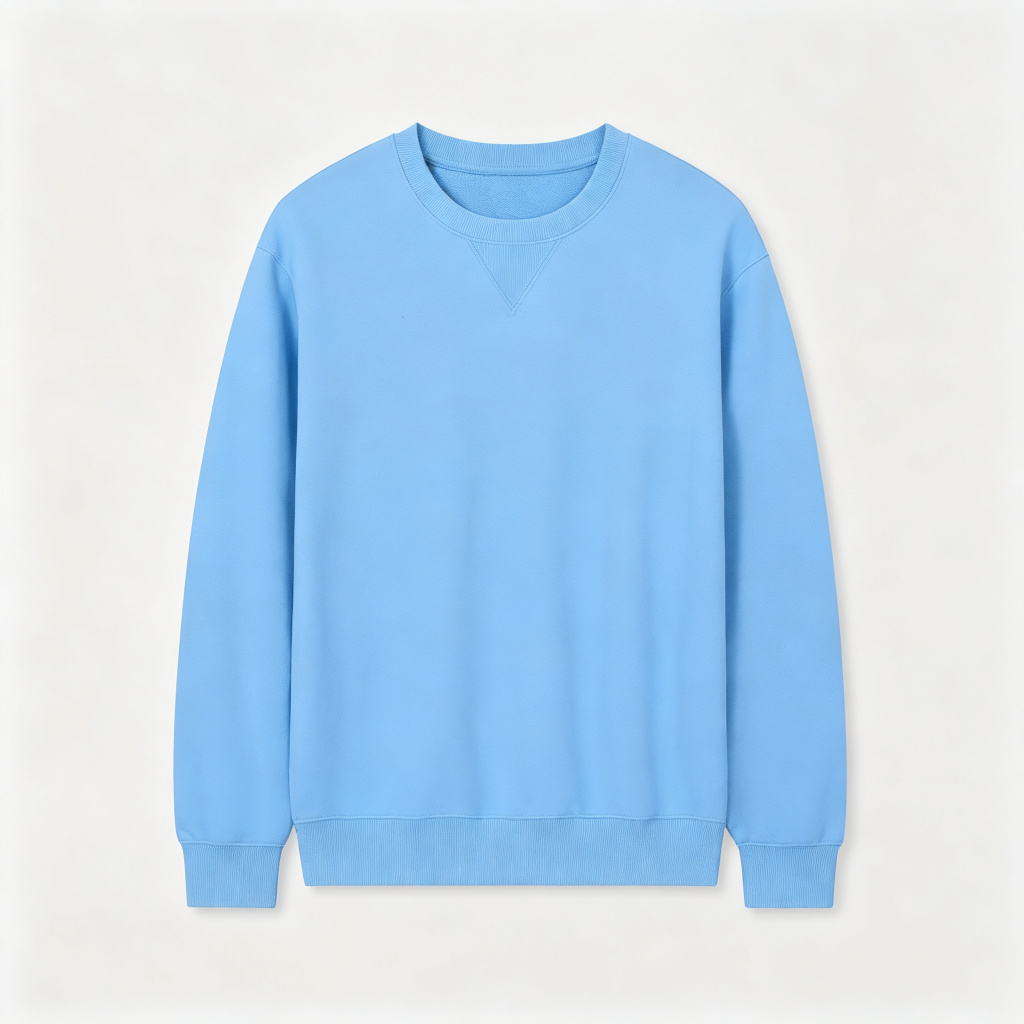 Light Blue Crew Neck Sweatshirt – Bild 2