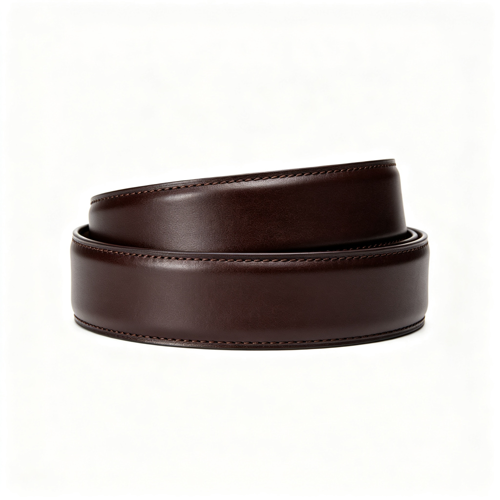 Dark Brown Leather Belt – Bild 2