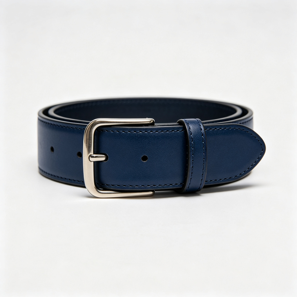 Dark Blue Leather Belt – Bild 2