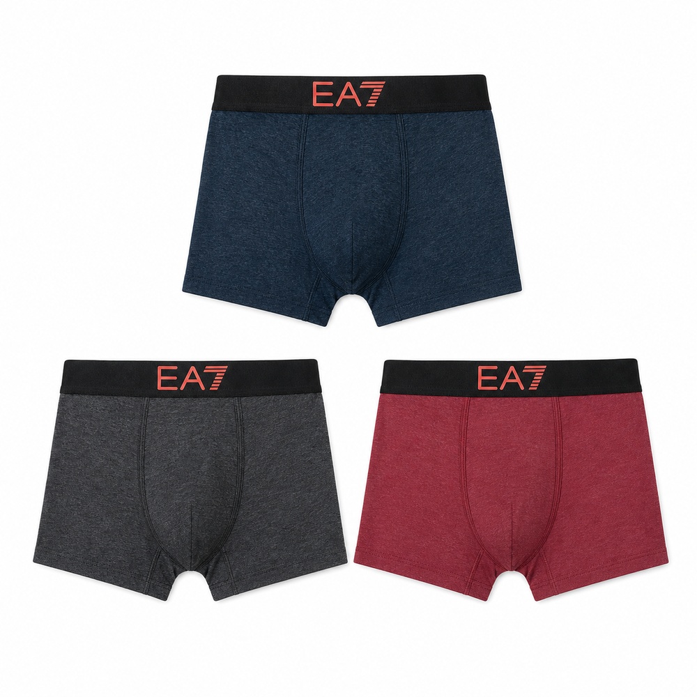 Navy Charcoal And Burgundy Three Pack Boxer Briefs – Bild 2
