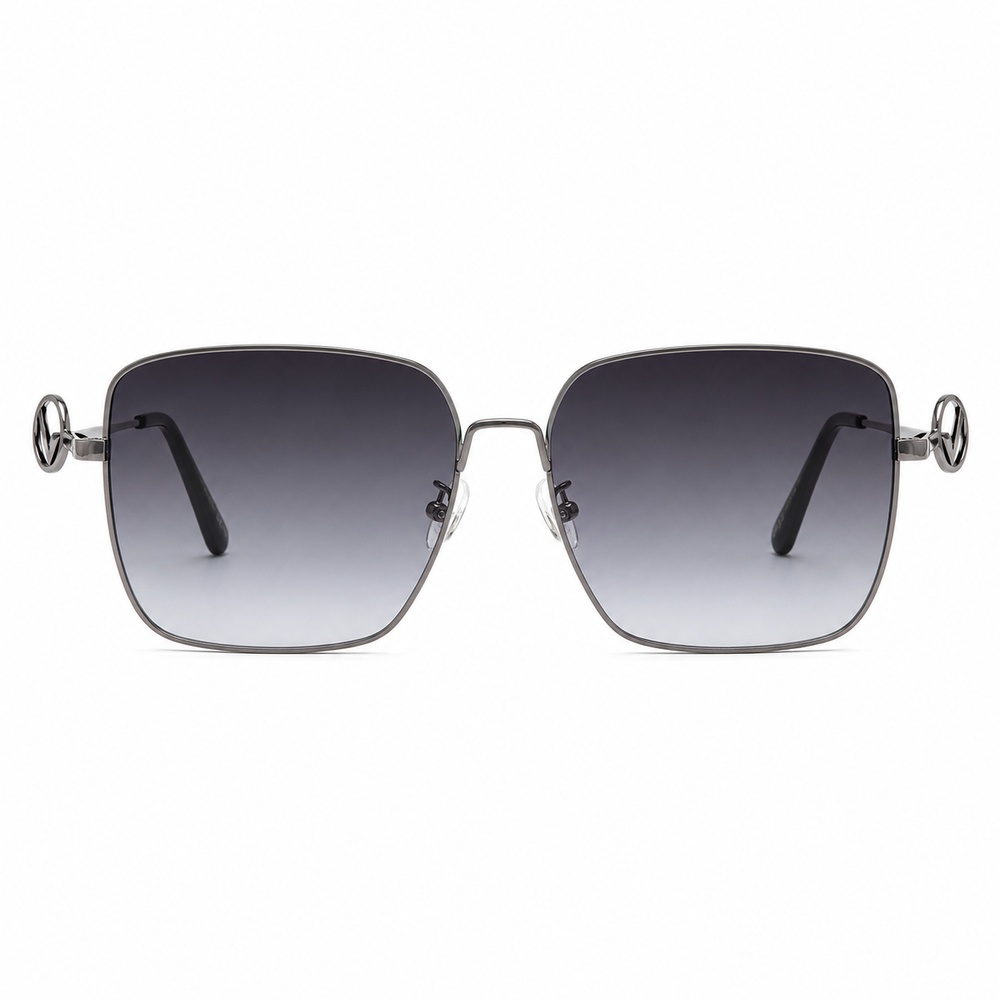 Gunmetal Gradient Square Sunglasses – Bild 2