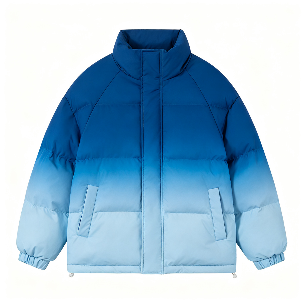 Blue Gradient Down Jacket – Bild 2
