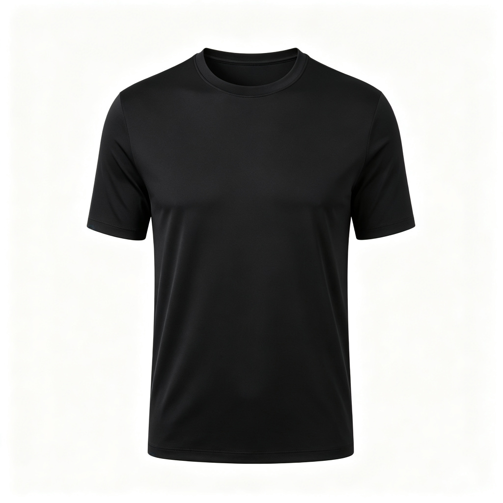 Black Crew Neck Short Sleeve Athletic T-Shirt – Bild 2
