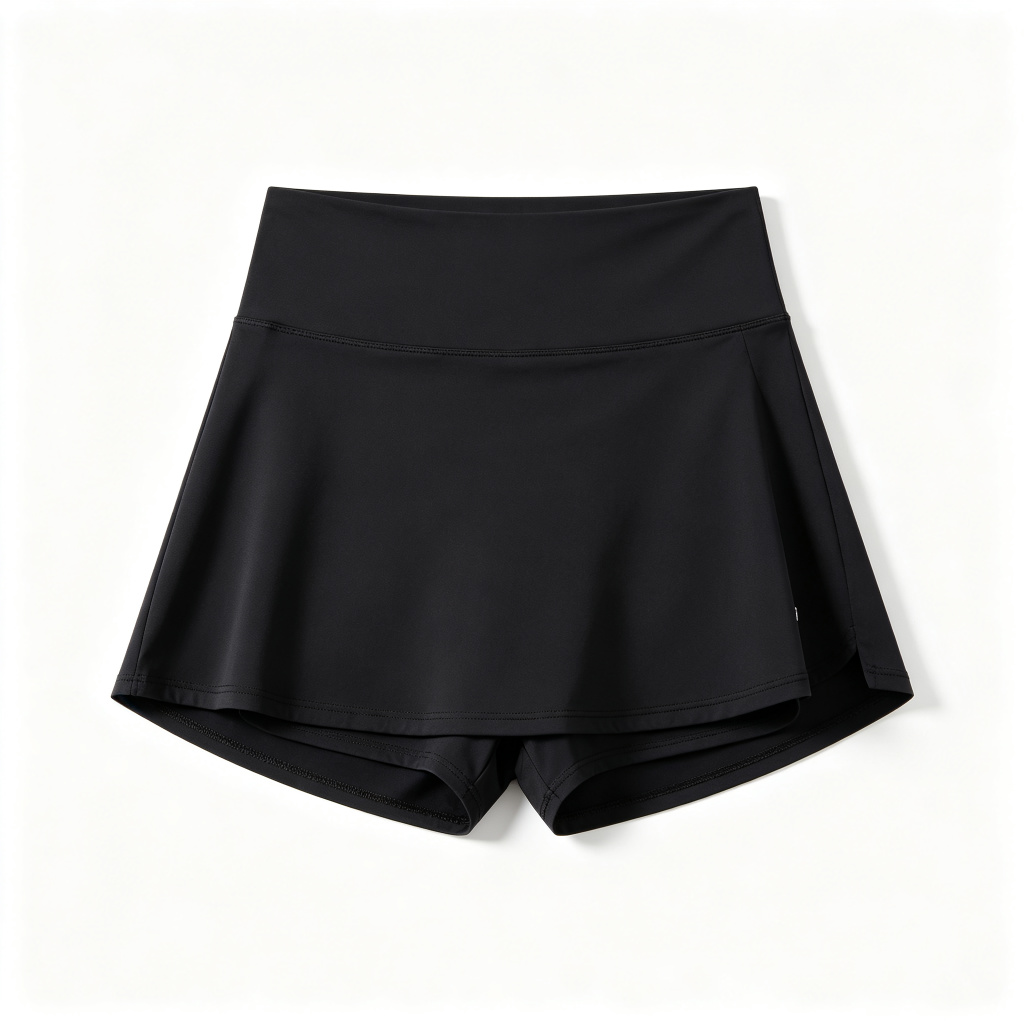 Black High Waist A-Line Athletic Skort – Bild 2