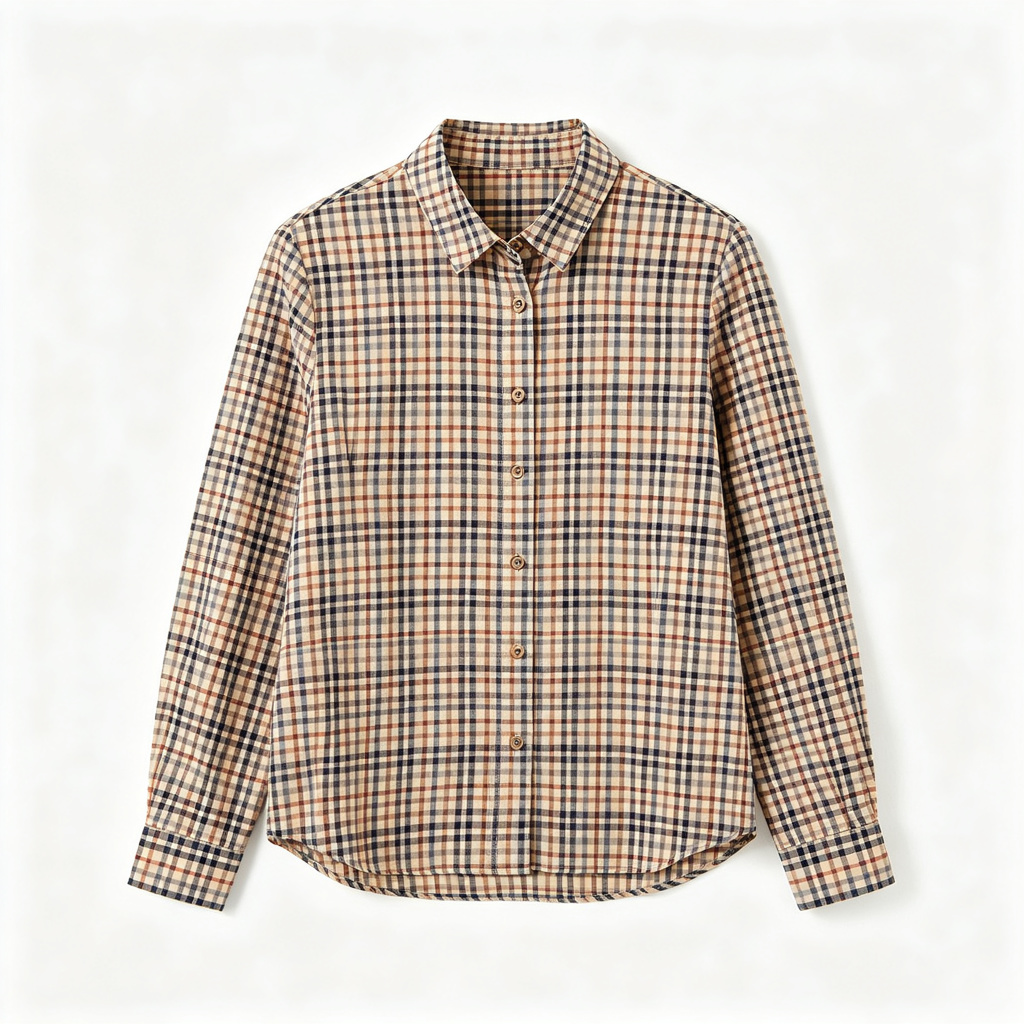 Plaid Long Sleeve Button Shirt – Bild 2