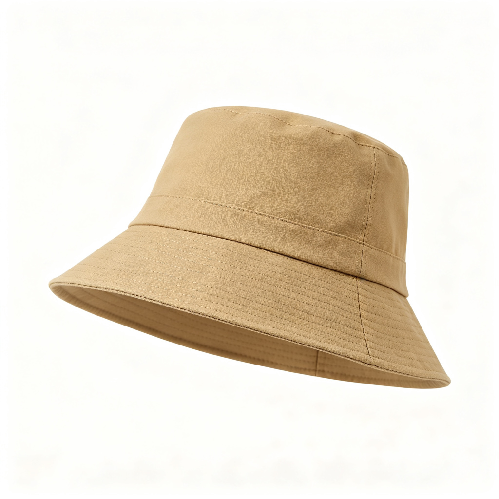 Khaki Cotton Bucket Hat – Bild 2