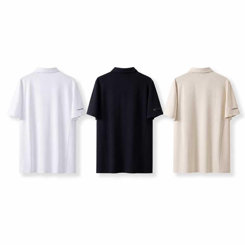 Three Color Minimal Short Sleeve Polo Shirt – Bild 6