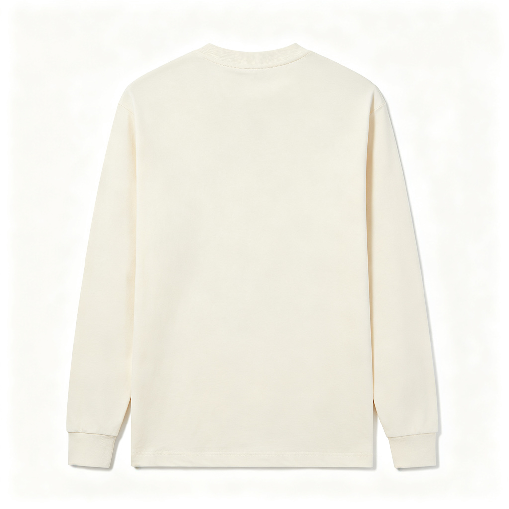 Cream Smiley Face Print Long Sleeve T-Shirt – Bild 3