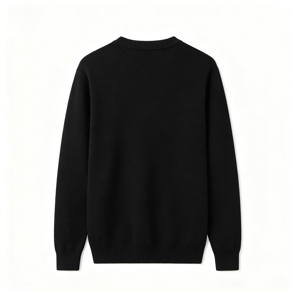 Black Crew Neck Knit Sweater – Bild 3