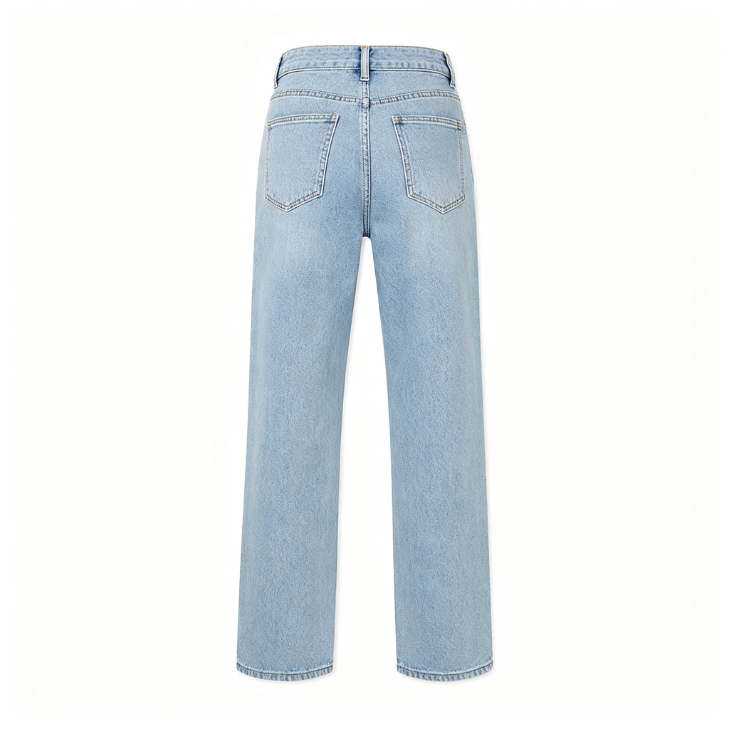 Light Blue Straight Leg Jeans – Bild 3