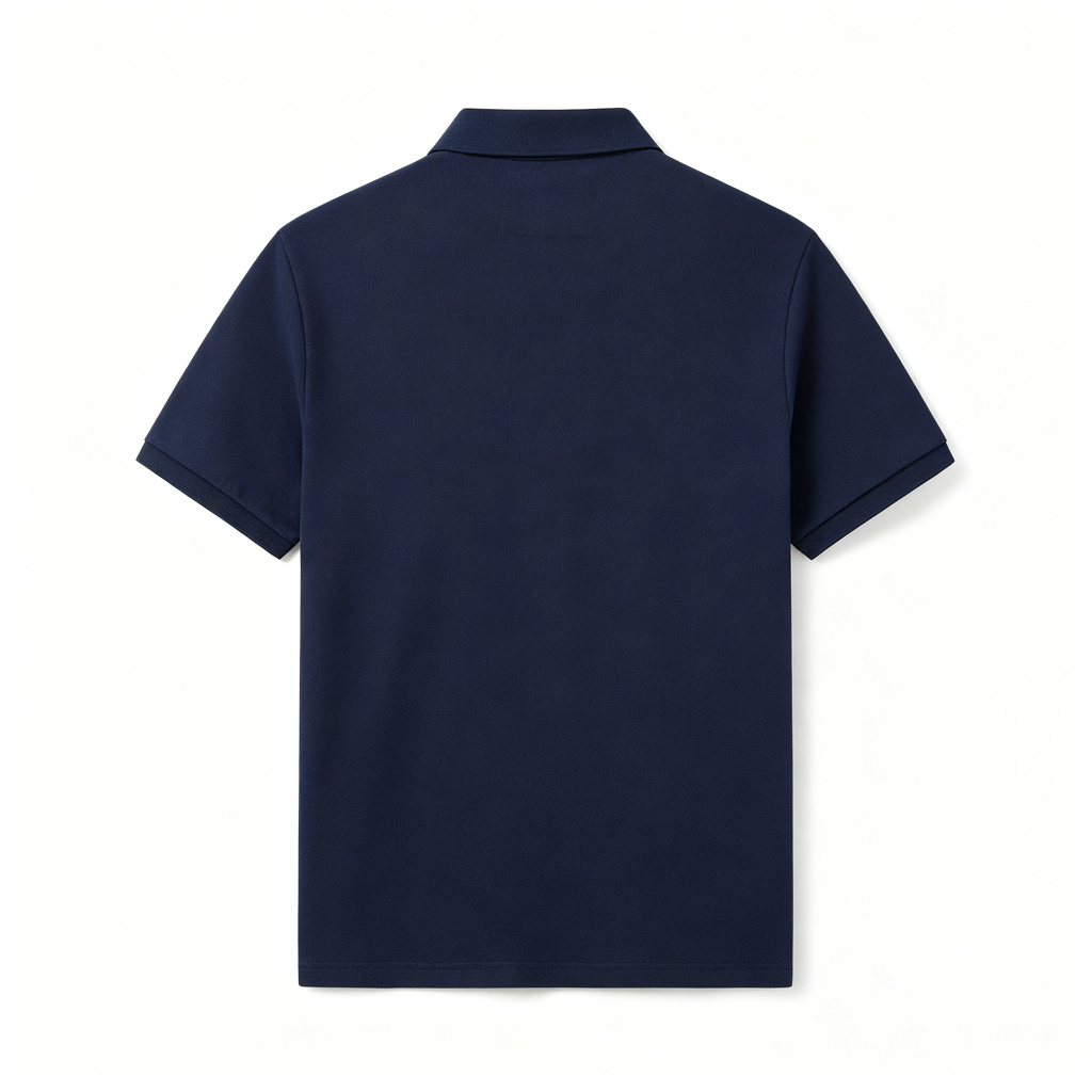 Navy Blue Classic Short Sleeve Polo Shirt – Bild 3