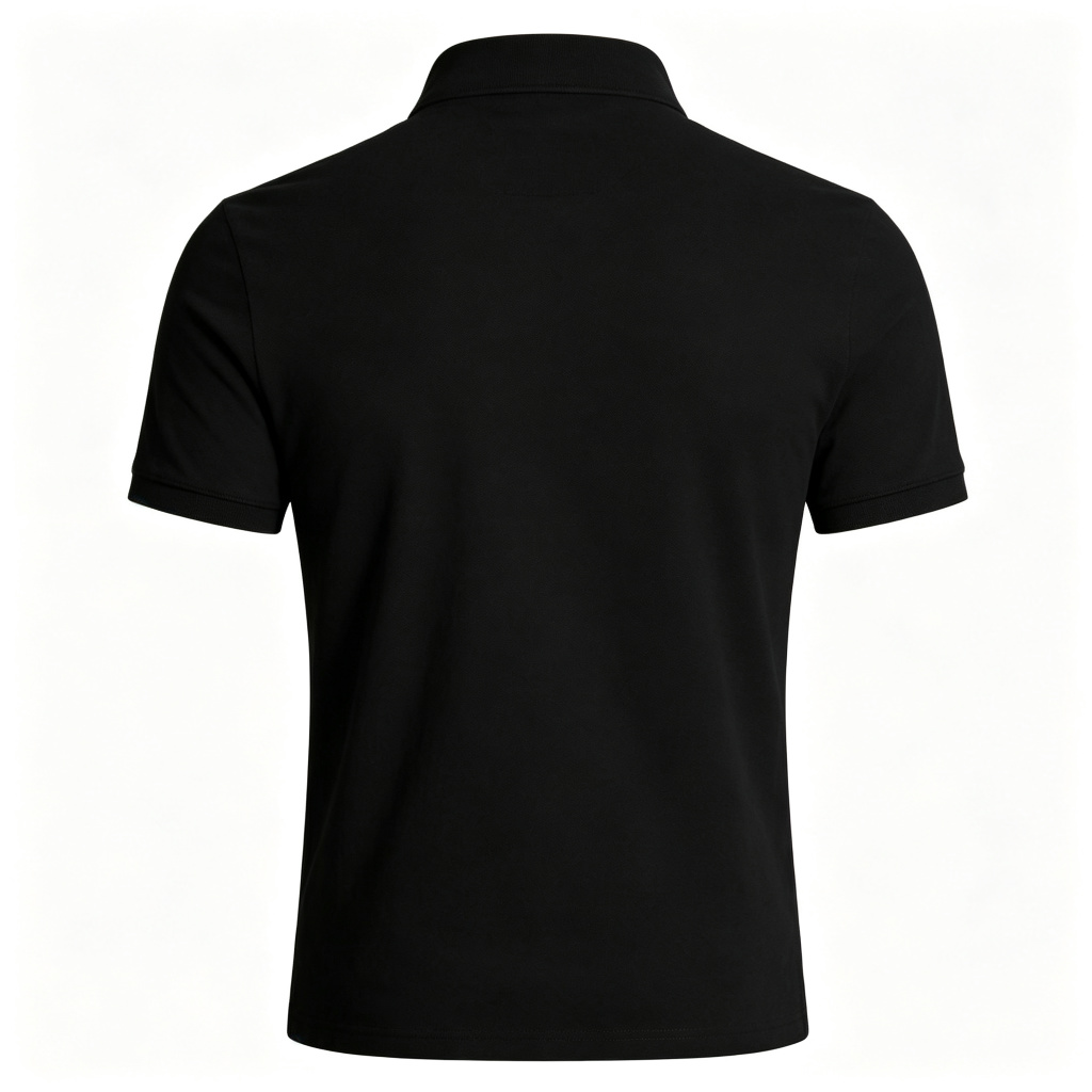 Black Polo Collar Polo Shirt – Bild 3