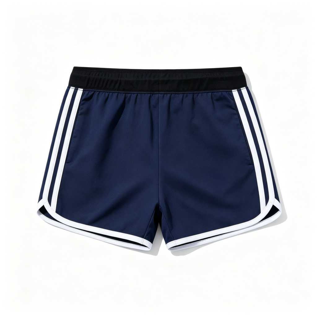 Navy White Stripe Sport Shorts – Bild 3