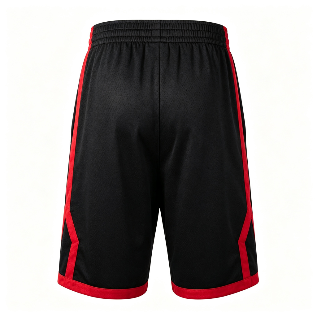 Black Red Trim Basketball Shorts – Bild 3