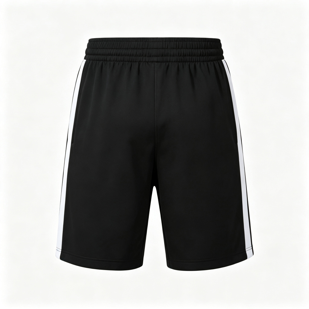 Black White Trim Sport Shorts – Bild 3