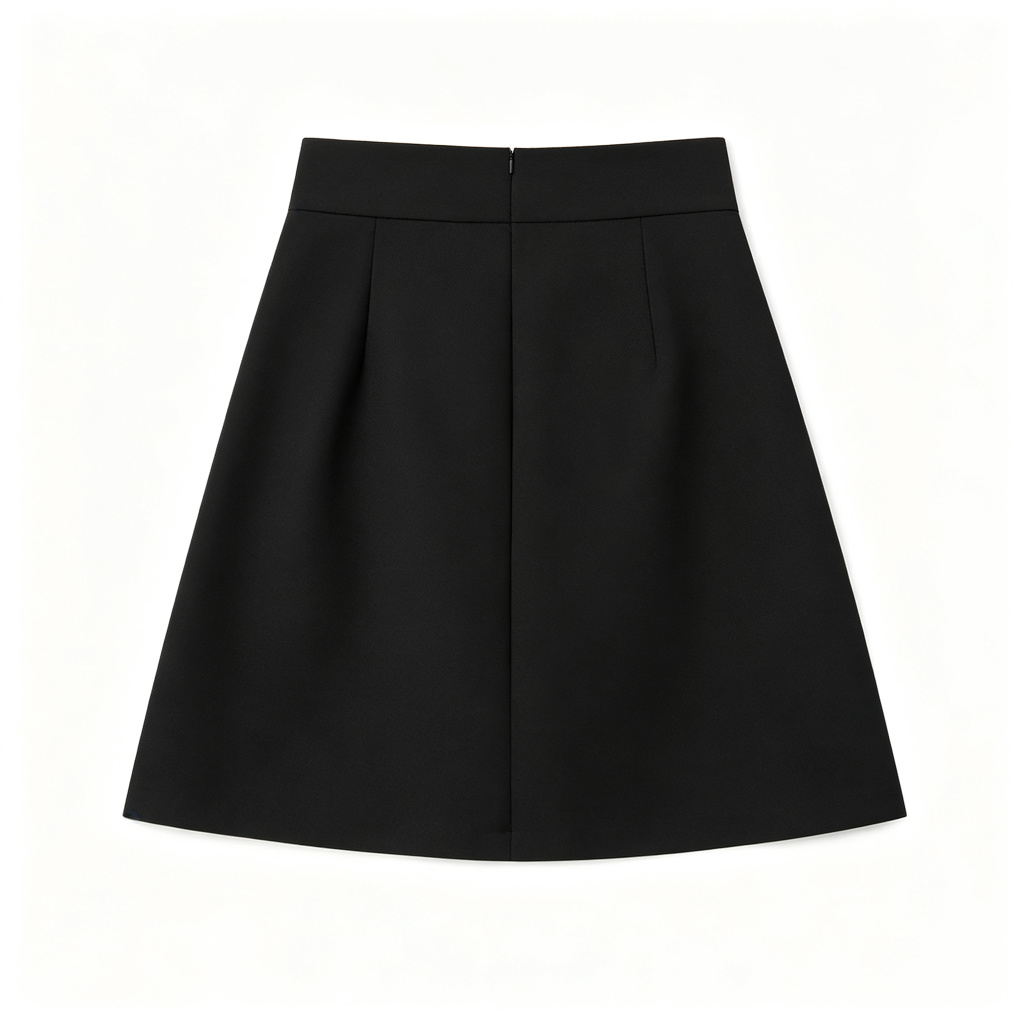 Black High Waist A-Line Skirt – Bild 3