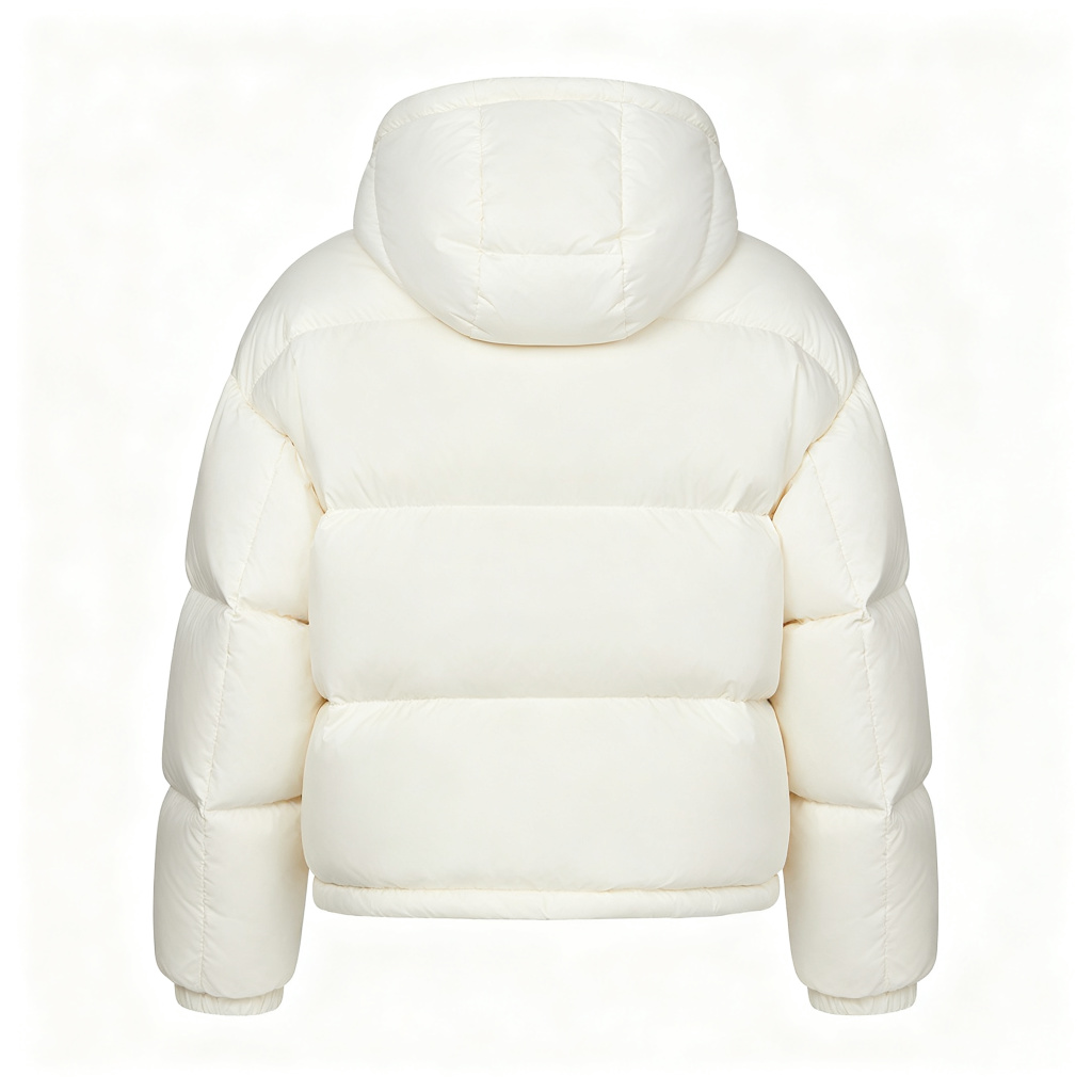 White Hooded Down Jacket – Bild 3