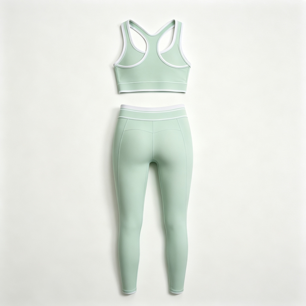 Mint Green Camisole Pants Tracksuit Set – Bild 3