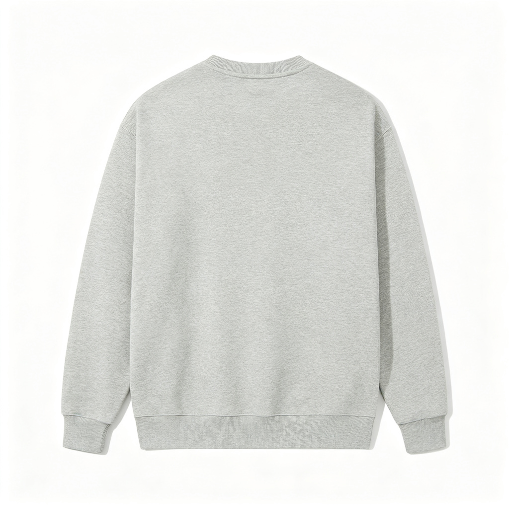 Light Gray Minimalist Crewneck Sweatshirt – Bild 3