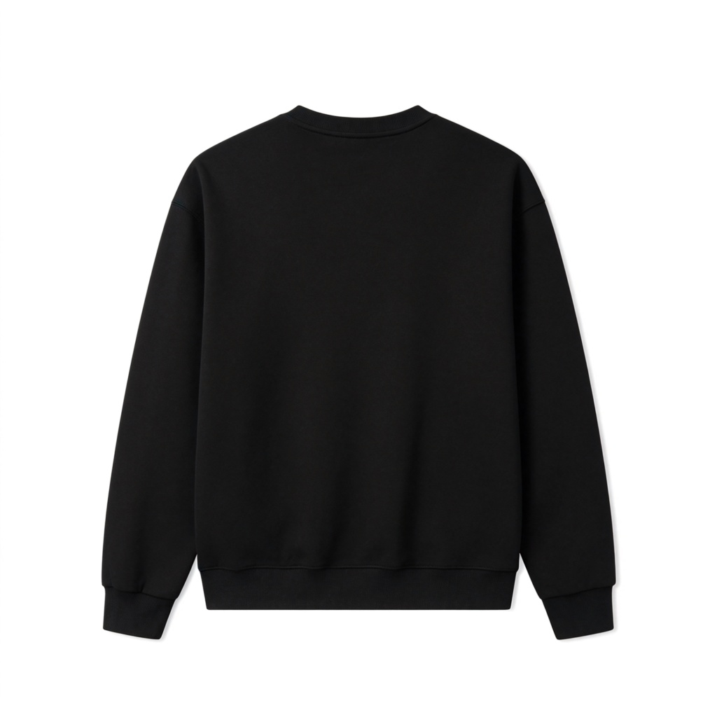 Black Minimalist Crewneck Sweatshirt – Bild 3