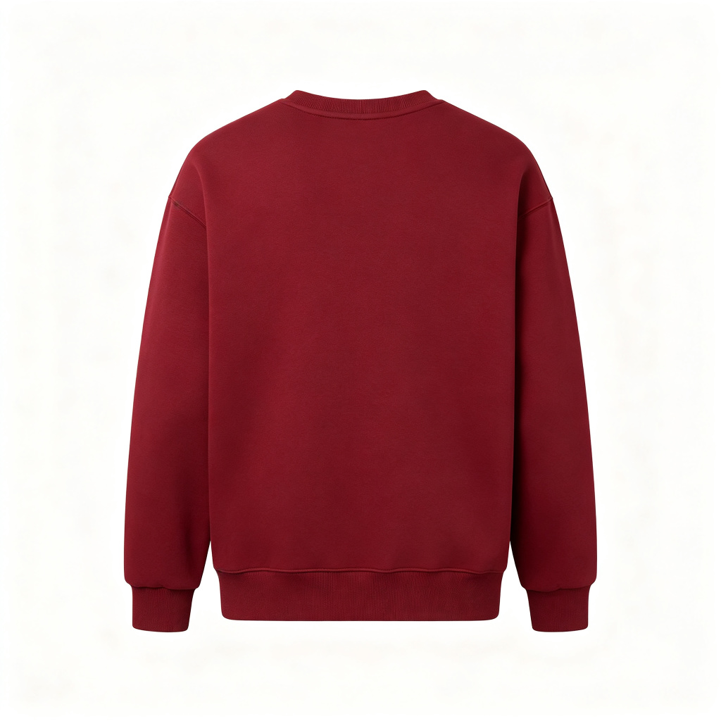 Burgundy Crew Neck Sweatshirt – Bild 3