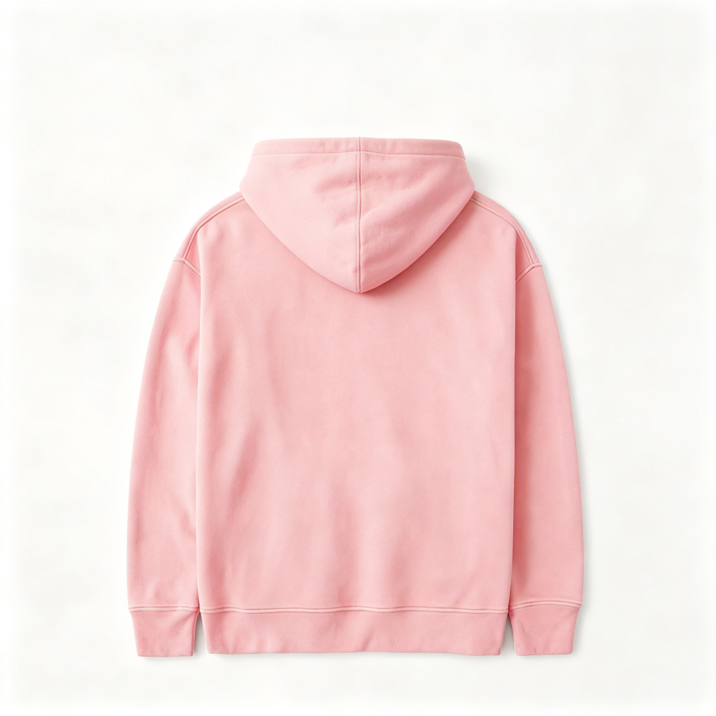 Pink Drop Shoulder Hooded Sweatshirt – Bild 3