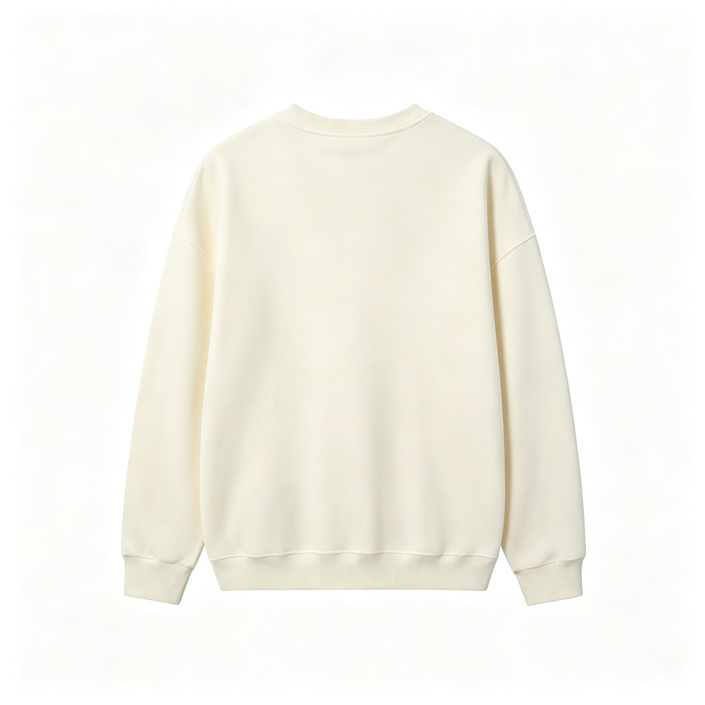Off White Drop Shoulder Crew Neck Sweatshirt – Bild 3