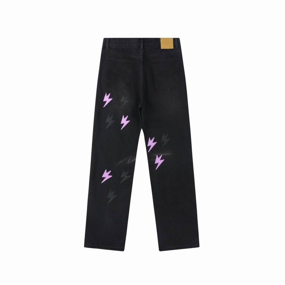 Black Washed Purple Lightning Straight Leg Jeans – Bild 3